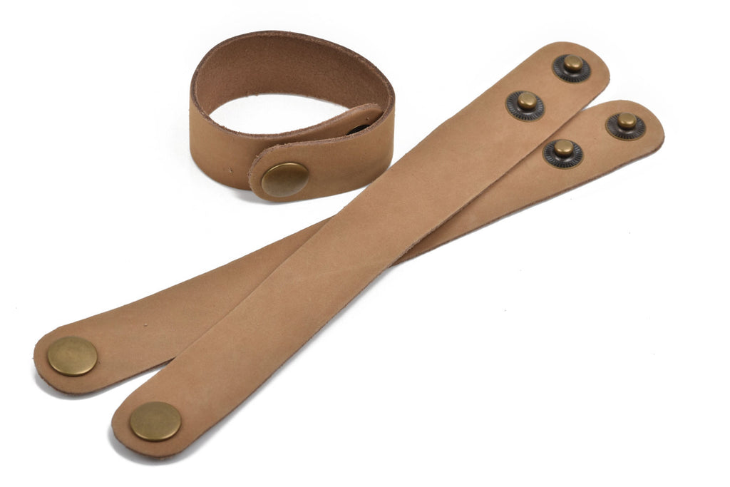 3 TAN Brown LEATHER CUFF Bracelet Blanks, 1.5 wide, 3 leather bracele