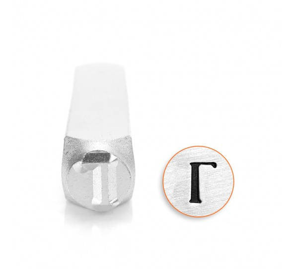 ImpressArt Metal Design Stamp,  6mm GAMMA Greek Letter tol0089