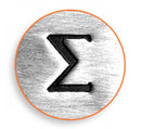 ImpressArt Metal Design Stamp,  6mm SIGMA Greek Letter tol0096
