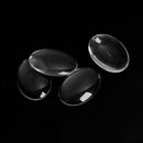 10 Clear Glass Oval Dome Cabochons, 35x25mm, for Pendants, Jewelry Making, Scrapbooking, cab0531
