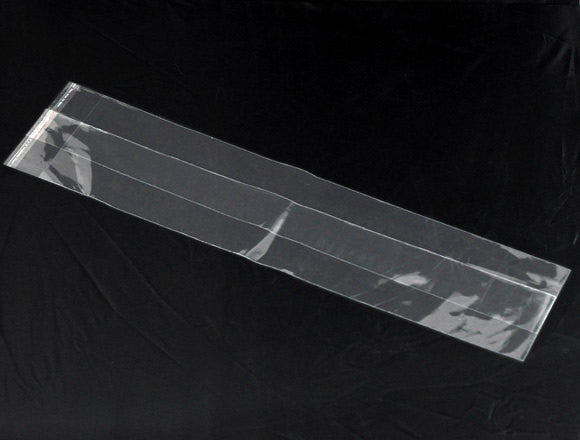 50 Resealable Self-Sealing Bags, usable space 48x7.5cm, (18-3/4" x 3") bulk package cello bags - bag0045