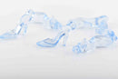 30 Blue HIGH HEEL Shoe Charms, Transparent Acrylic Cinderella Shoe Charms, 25mm (1") chs2991