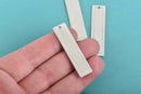 5 Alkeme™ Border Rectangle Stamping Blanks, Rectangle Silver Stamping Charms, metal stamping blanks, 46x12mm, 18 gauge, msb0441