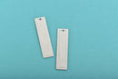 5 Alkeme™ Border Rectangle Stamping Blanks, Rectangle Silver Stamping Charms, metal stamping blanks, 46x12mm, 18 gauge, msb0441