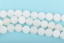 8mm WHITE Frosted AGATE Round Beads, Matte Natural Gemstone Beads, crackle agate, full strand, about 48 beads, gag0320