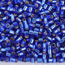 Size 15/0 Miyuki Delica Seed Beads, Silver Lined Sapphire, 7 Grams, Color DBS0047, bsd0031