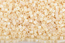 Size 15/0 Miyuki Delica Seed Beads, Opaque Cream AB, Color DBS0157, 7 grams, bsd0039