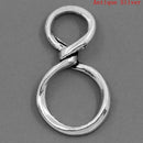 10 Antique Tibetan Silver Tone Metal INFINITY TWIST Symbol Charm Connectors 30mm x 17mm . chs0329