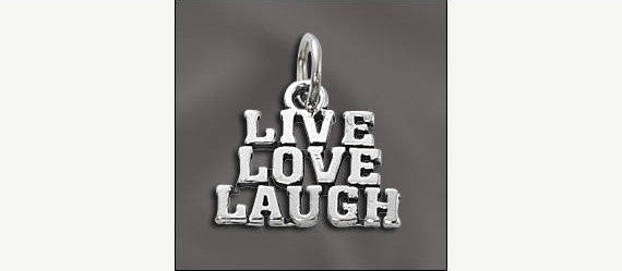 LIVE LOVE Laugh Sterling Silver Charm Pendant pms0384