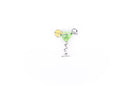 Lemon Drop MARTINI COCKTAIL Silver Plated Enamel Charm Pendant che0278
