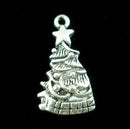 40 bulk Small Silver Pewter CHRISTMAS TREE Charms or Pendants chs0657b