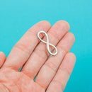6 pcs Silver Tone Metal Infinity Charm Connector Links  30x10mm   chs0068