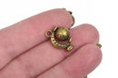 4 Antiqued Gold Bronze Tone Metal SPINNING GLOBE Moveable Charm Pendants, 18x12mm, chb0020