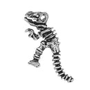 5 DINOSAUR FOSSIL Skeleton Charms, Antique Silver Metal Pendants chs2016