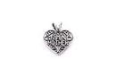 Filigree Open GRANDMOTHER Heart Sterling Silver Charm Pendant,  pms0044