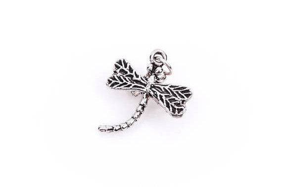 3D DRAGONFLY Sterling Silver Charm Pendant,  pms0069
