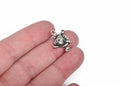 2 Stainless Steel ICE SKATER Dancer Charm Pendant, speed ice figure skating dance girls sport, 17x16mm, chs2822