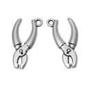 10 PLIERS TOOL Charm Pendants, antique silver tone metal, Fathers Day, chs1846