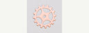 8 COPPER Gear Cog with Spoke Design Metal Charm Tags, 24 gauge, 1"  MSB0331