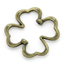 8 CLOVER BEAD Frame Antique Bronze Charms . chb0170