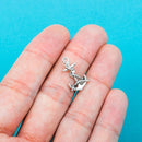 12  Silver Tone Small ANCHOR Charms Pendants . chs0190