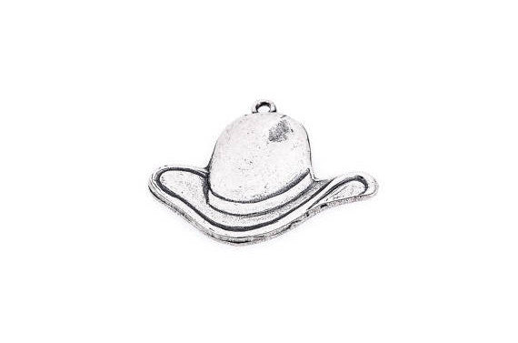 Western COWBOY HAT Sterling Silver Charm Pendant,  pms0220