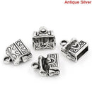 50 Bulk Silver TREASURE CHEST Charm Pendants, hope chest, mermaid treasure, chs1866b