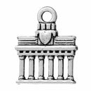 5 Silver Plated Historical Building Charms, chs1970