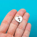 8 Silver Tone Metal CROSS in HEART Charm Pendants chs0156