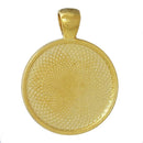 5 Bright Gold Plated Bezel TRAYS for Resin, Cabochons, fits 25mm (1") inside tray chg0345