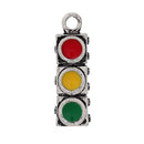 2 TRAFFIC LIGHT Charm Pendants, traffic signal charm, che0485