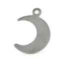 30 bulk package Stainless Steel Metal Stamping Blanks Charms, CRESCENT MOON, 20 gauge . Msb0075b