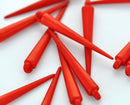 12 Red Acrylic Spikes for Hoop Earrings . Small . 35mm . cha0079