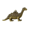 3 Large Bronze DINOSAUR Pendants, 2 3/8" long  chb0314