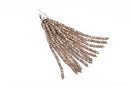 Crystal Bead Tassel Charm Pendant, GOLDEN SHADOW Half Plated Crystals with Silver cap, about 3" long chs2841
