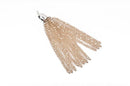 Crystal Bead Tassel Charm Pendant, GOLDEN SHADOW crystals with Silver cap, about 3" long chs2839