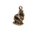 10 Mini Gramphone Phonograph Victrola Charms, Bronze Tone Metal, music charm, record player charm. 5/8" tall chb0362