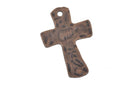 4 Hammered Copper Cross Pendant Charms, oxidized copper, large 1-3/4" long chc0056