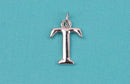 4 TAU Letter T Silver Plated Charms, Greek Letter . Sorority Sister .  Silver Plated Pendant, 3/4" tall includes jump ring, chs2210