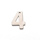 10 Number 4 (four) Stainless Steel Charm Pendant, chs2306