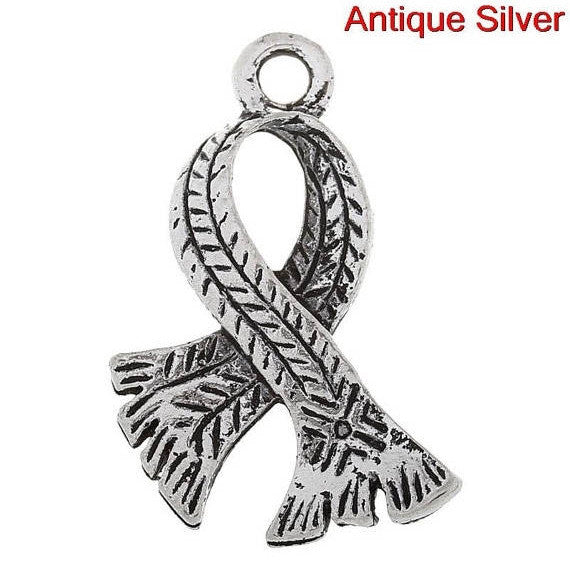 10 Antiqued Silver WINTER SCARF Charms chs1056