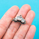 4 Beetle Car Charm Pendants  23 x 14 x 9mm . always shipped from my studio in the USA . chs0273