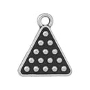 10 POOL BALL Triangle Charms, billiards charms, pool ball rack, 18mm x 16mm chs2107
