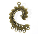 20 Bronze Tone SPIRAL charms or pendant connectors . bulk package . chb0218