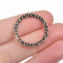 20 Copper Hammered Rings, Circle Washer Connector Links, Hammered Metal Charms, 25mm, chs2874