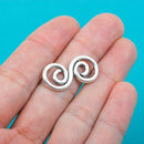 10 Swirley 'S'  Antique Silver Tone Metal Charm Connectors. CHS0327