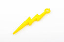 25 YELLOW LIGHTNING Bolt Charm Pendants, acrylic, 45x9mm  cha0174
