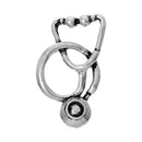 5 Large STETHOSCOPE Charm Pendants, open design, antique silver tone metal, nurse nursing, chs1999