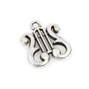 10 Silver MUSIC LYRE Harp Charm Pendants, chs1904