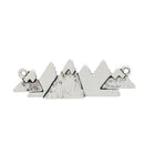 5 Silver Tone SNOWY MOUNTAIN Range adventure charms, two-hole connector charm pendants, camping, landscape, skiing, chs2801